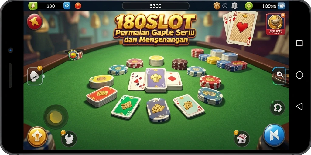 Tampilan gameplay seru Gaple dalam 180SLOT.