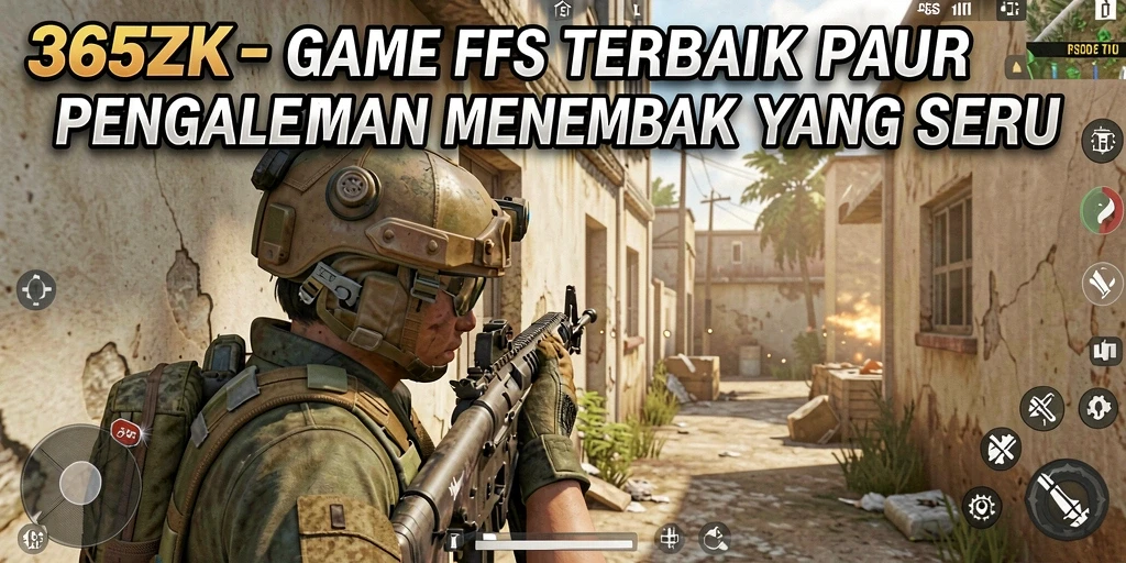 Screenshot menampilkan aksi intens dalam game FPS 365ZK.