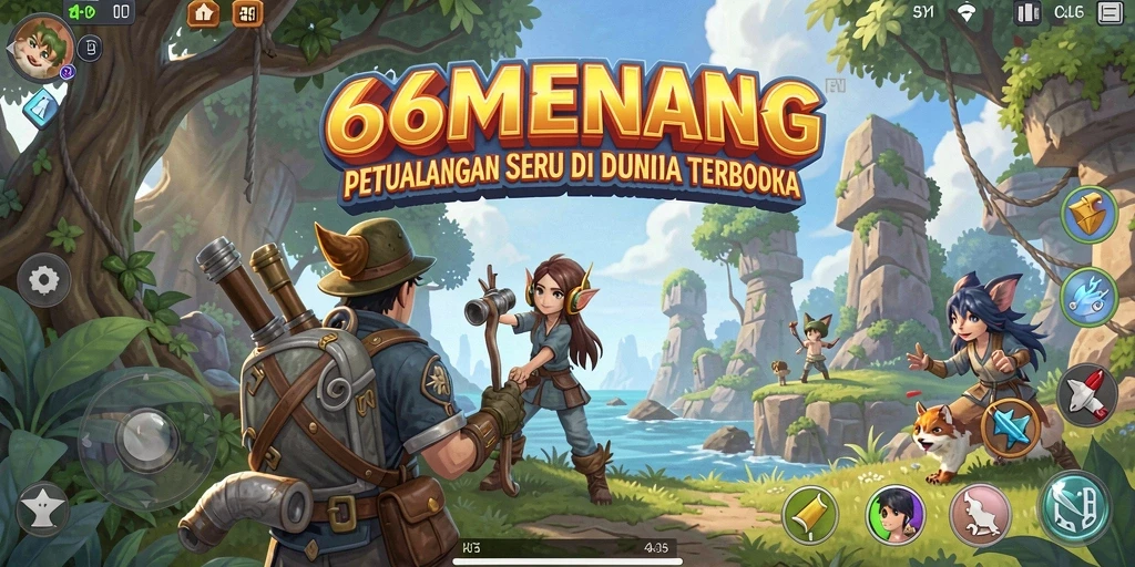 Screenshot gameplay 66MENANG yang menunjukkan petualangan mendebarkan di dunia terbuka.