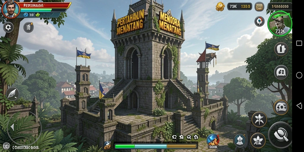 Tampilan gameplay 73K yang menegangkan dan menarik.