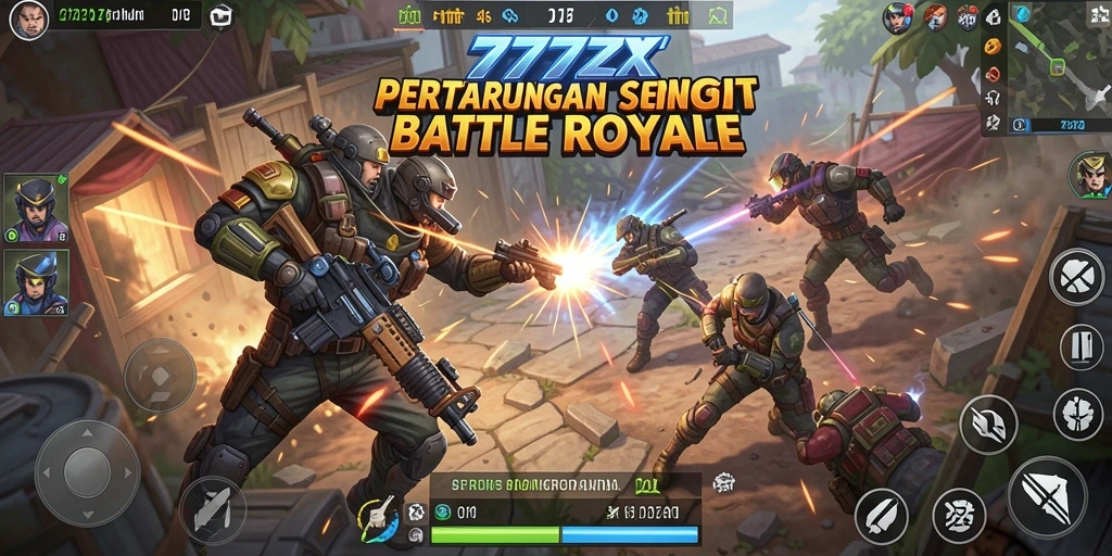 Tampilan gameplay Seru dalam pertarungan Battle Royale.