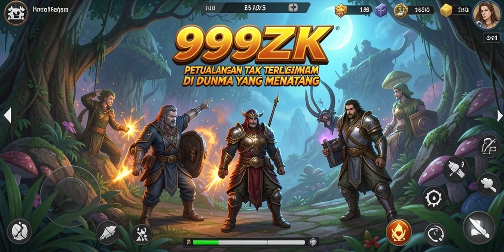 Tampilan gameplay menarik dari 999ZK yang penuh petualangan.