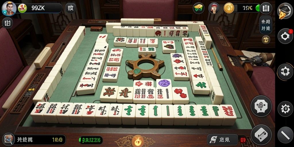 Screenshot gameplay 99ZK yang menunjukkan aksi seru permainan Mahjong.