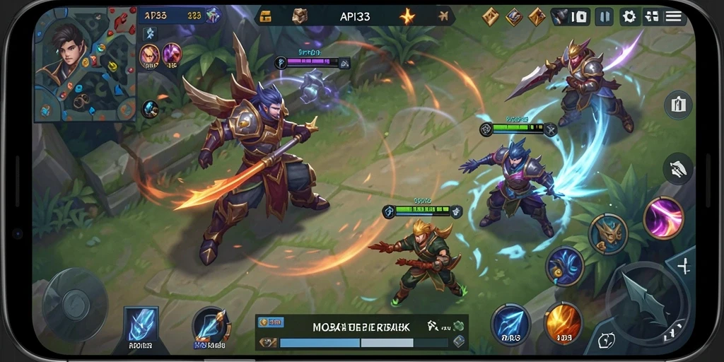 Screenshot gameplay yang menampilkan aksi seru dalam API33.