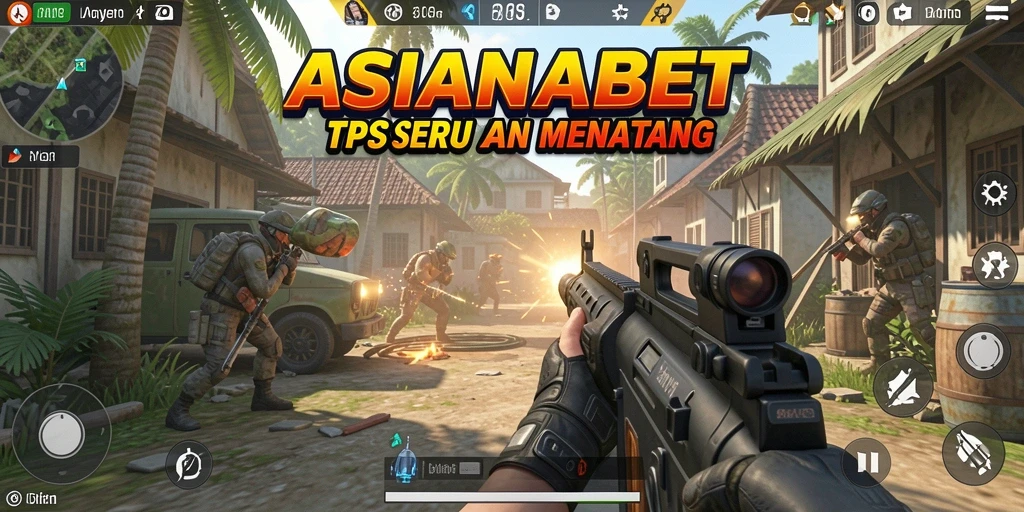 Screenshot ASIANABET menampilkan aksi gameplay TPS yang seru.