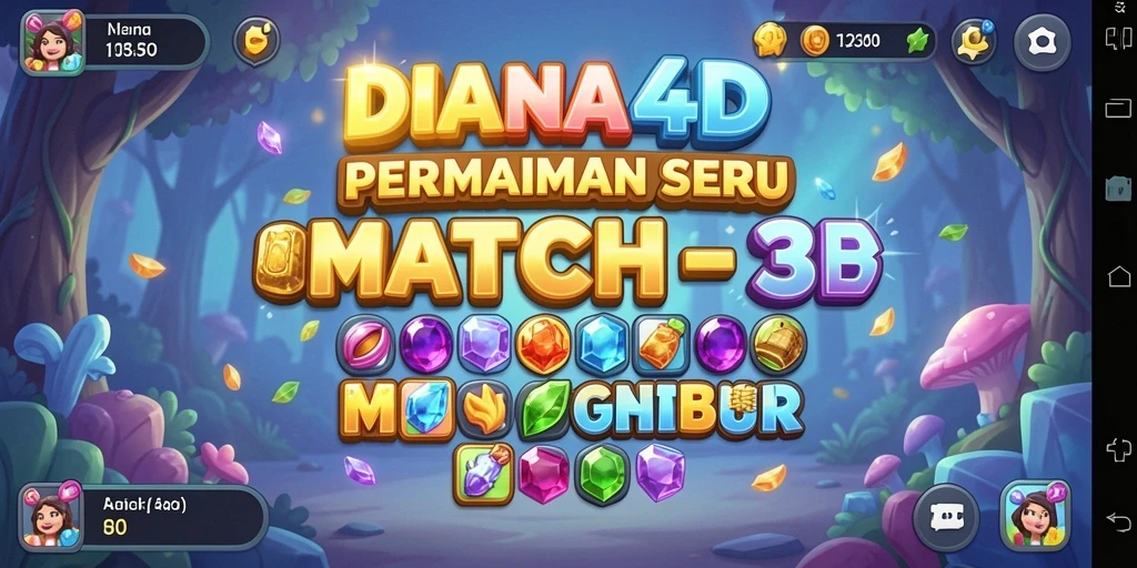 Screenshot gameplay DIANA4D yang penuh warna dan seru