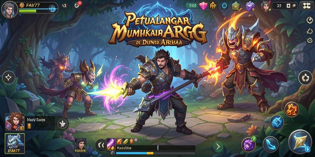 Tangkapan layar FAV77 menampilkan aksi bertarung epik di dunia ARPG.