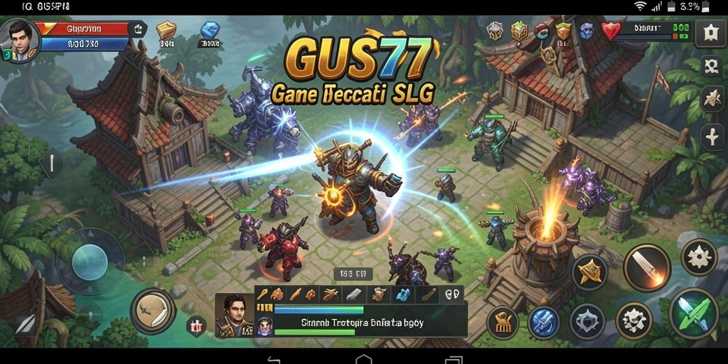 Screenshot menampilkan pertempuran seru dalam GUS77 dengan strategi SLG yang mendalam.