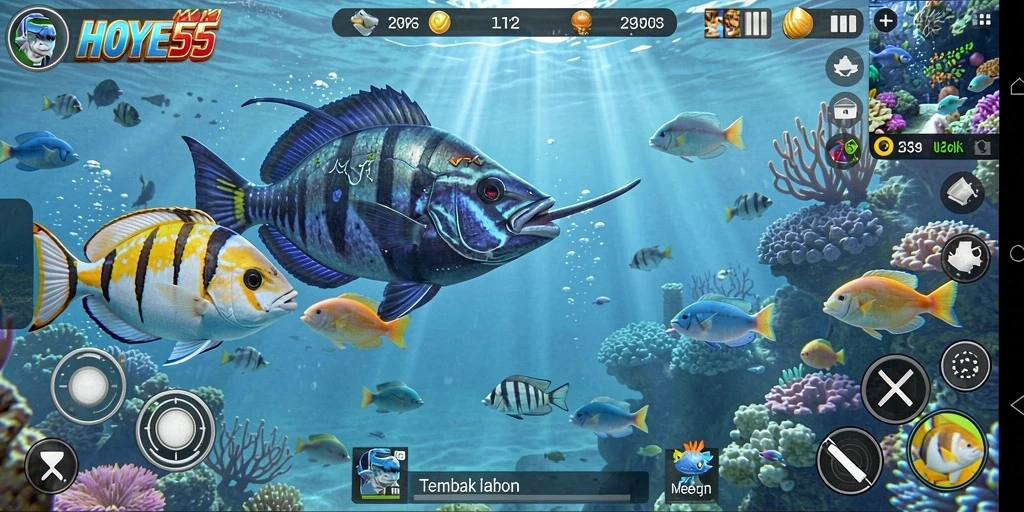 Screenshot gameplay seru Tembak Ikan HOYE55.