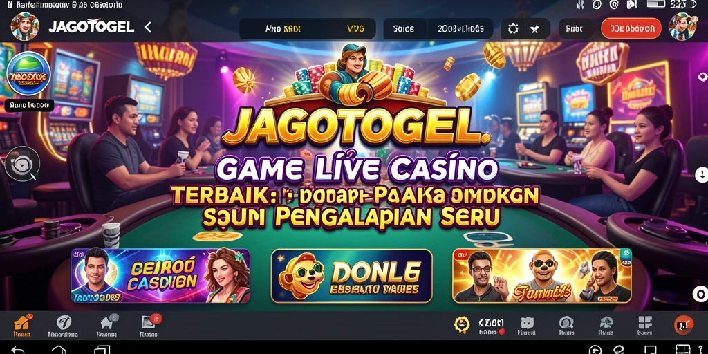 Tampilan snapshot gameplay Live Casino di JAGOTOGEL yang memukau.