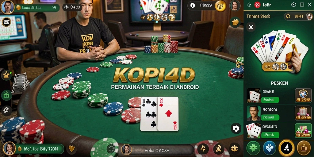 Tampilan gameplay KOPI4D yang seru dan interaktif saat bermain Poker.