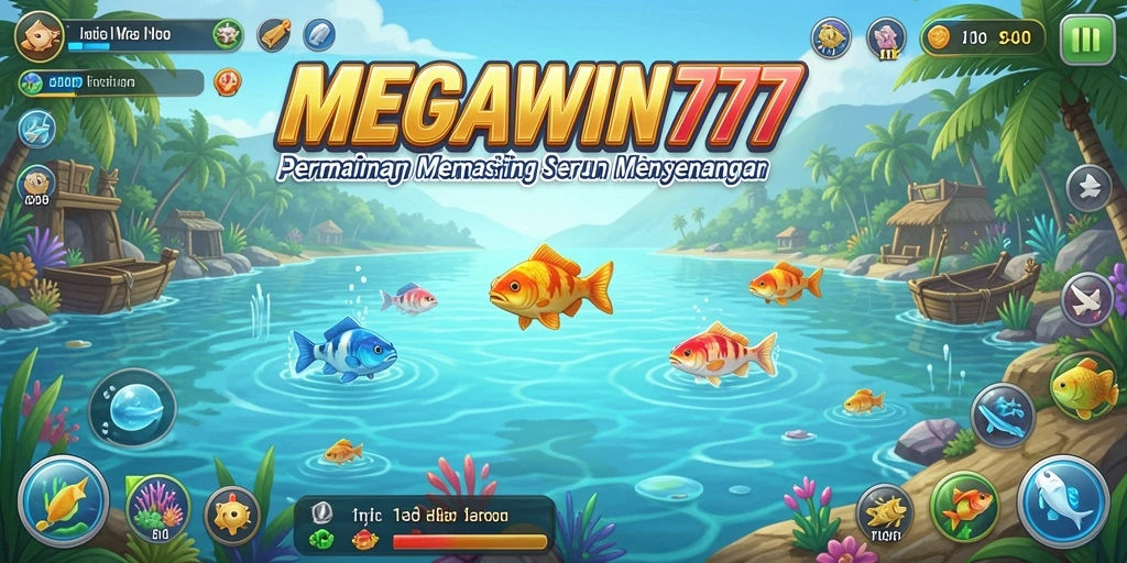 Screenshot gameplay MEGAWIN777 menunjukkan aksi memancing yang menarik.