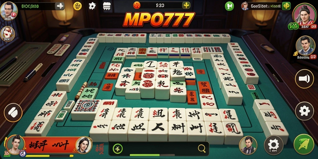 Gameplay seru MPO777 dengan ubin Mahjong yang berwarna-warni.