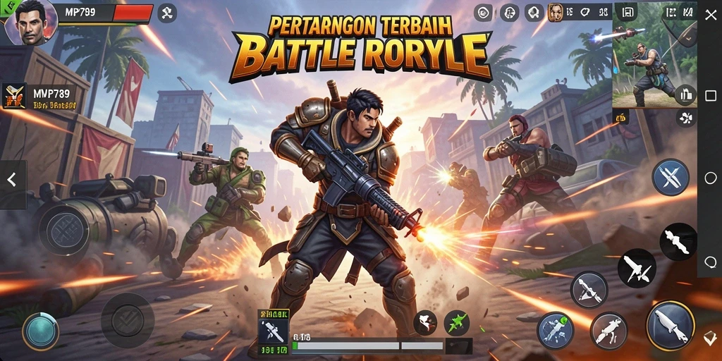 Screenshot MVP789 menampilkan aksi seru dalam Battle Royale.