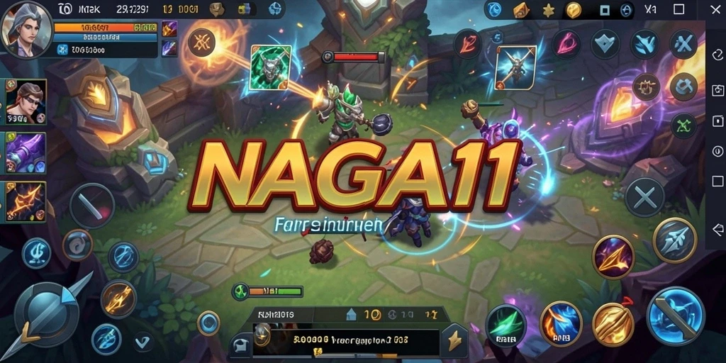 Tangkapan layar gameplay NAGA11 yang menampilkan strategi seru.