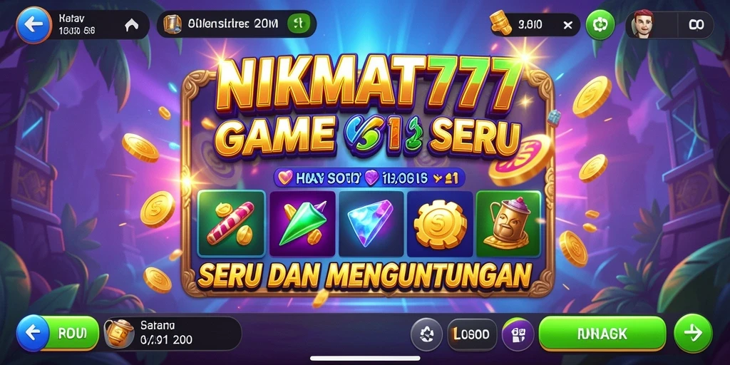 Tampilan mendebarkan dalam permainan Slot NIKMAT777.