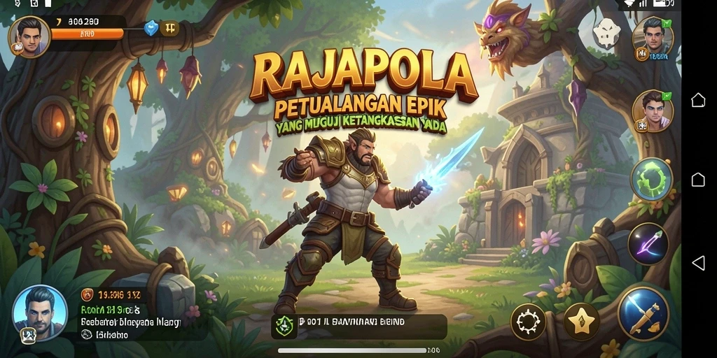 Tampilan screenshot RAJAPOLA menampilkan aksi seru dalam petualangan.