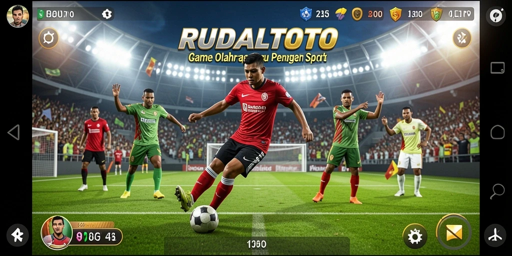 Tampilan gameplay seru dalam RUDALTOTO, tunjukkan kemampuan olahraga Anda.