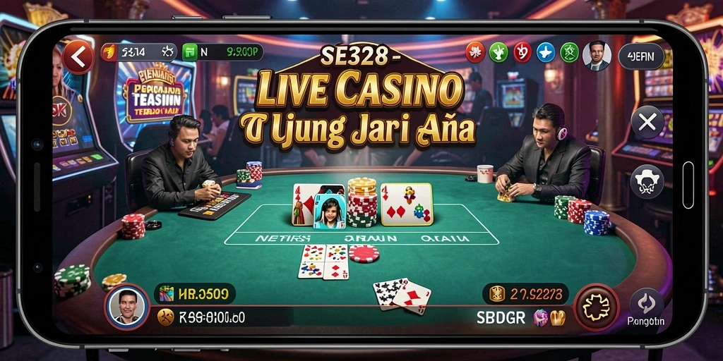 Tampilan menarik dari gameplay Live Casino yang mendebarkan.
