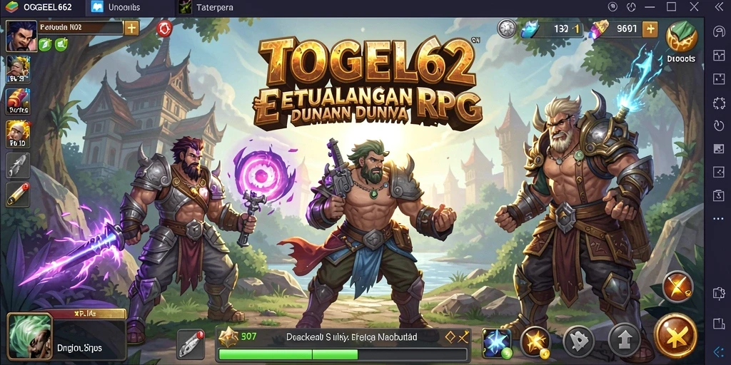 Screenshot TOGEL62 menampilkan aksi pertarungan seru di dunia RPG.