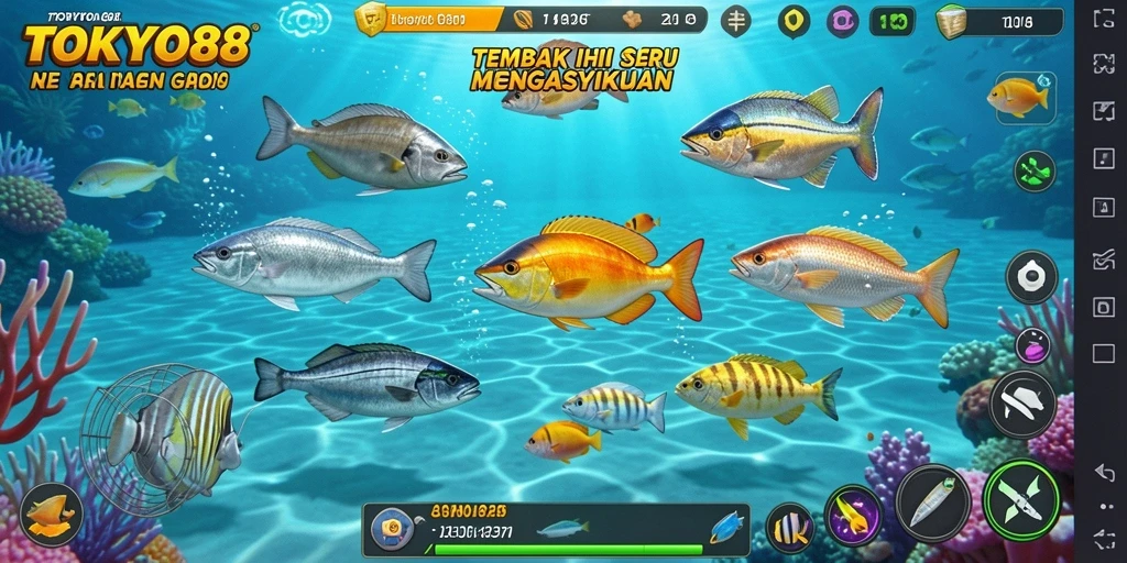Screenshot menunjukkan aksi menembak ikan dalam TOKYO88 yang mengasyikkan.
