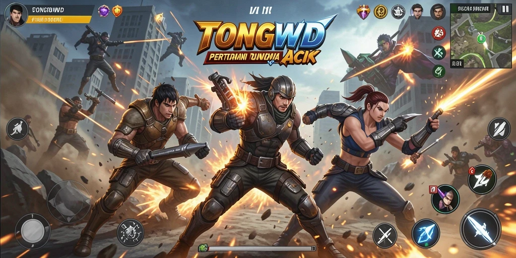 Gameplay aksi TONGWD yang mendebarkan dan penuh tantangan.