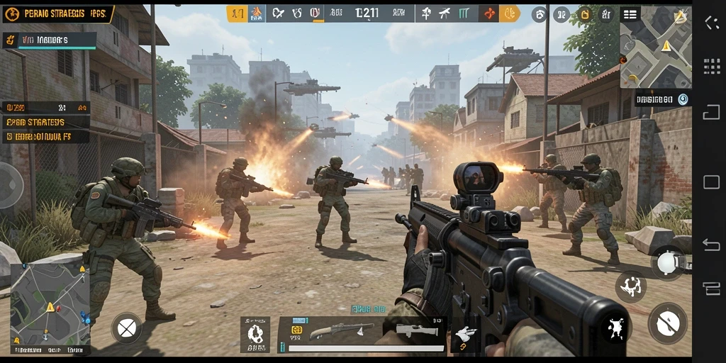 Tampilan seru gameplay V21 dengan adegan pertempuran intens.