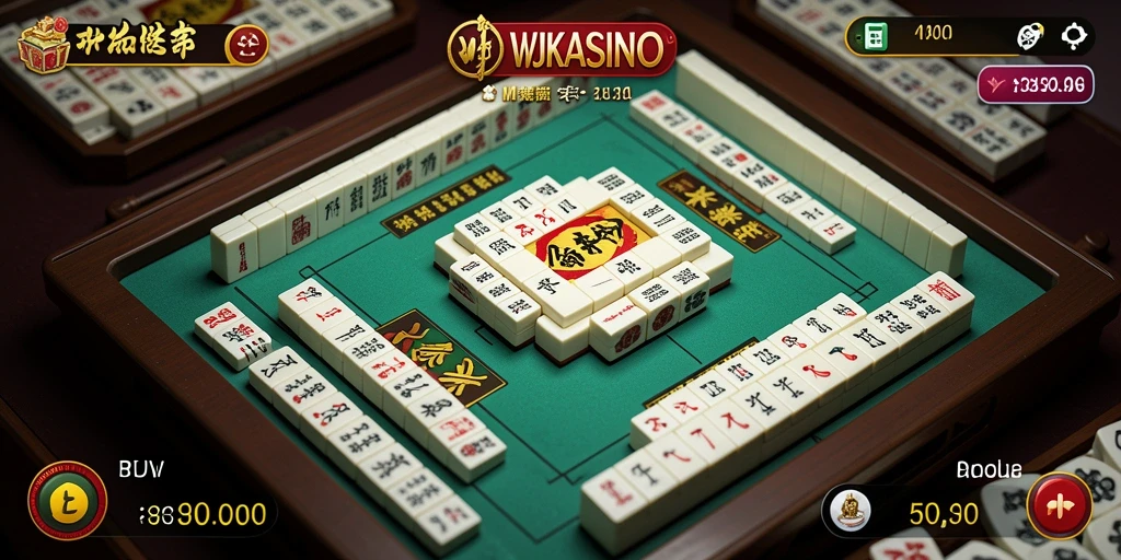 Tampilan gameplay menegangkan dalam permainan Mahjong WJKASINO.